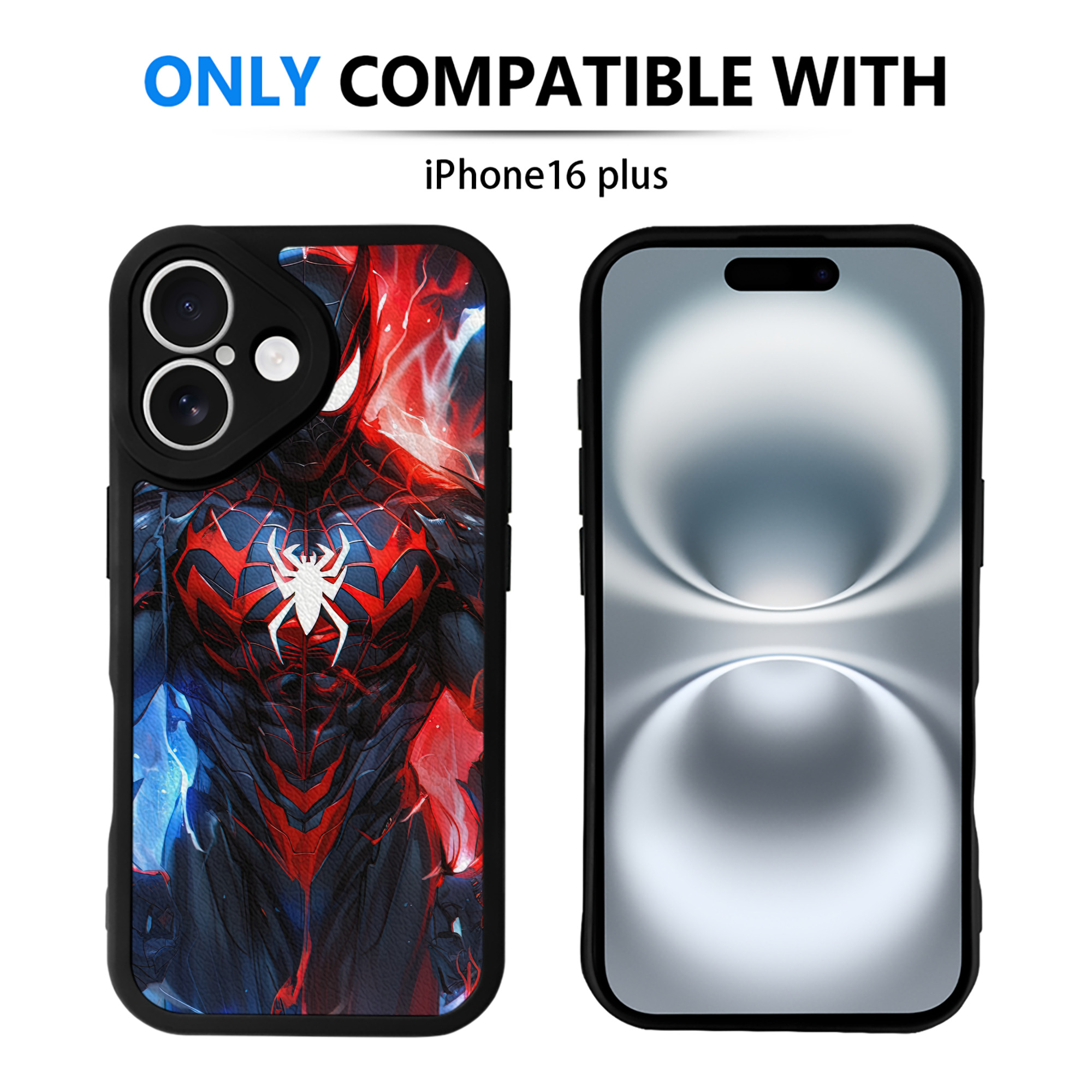 Spider Man スパイダーマン 【iPhone 16シリーズ対応】シリコンスマホケース（レザー調） 材質：シリコン